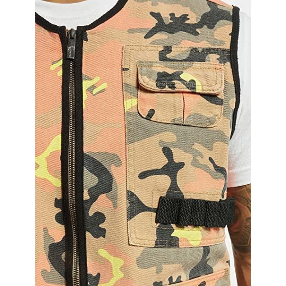 KARL KANI Camo Utility ärmellose Jacke  
