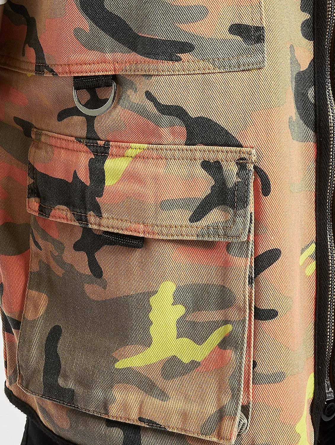 KARL KANI Camo Utility ärmellose Jacke  