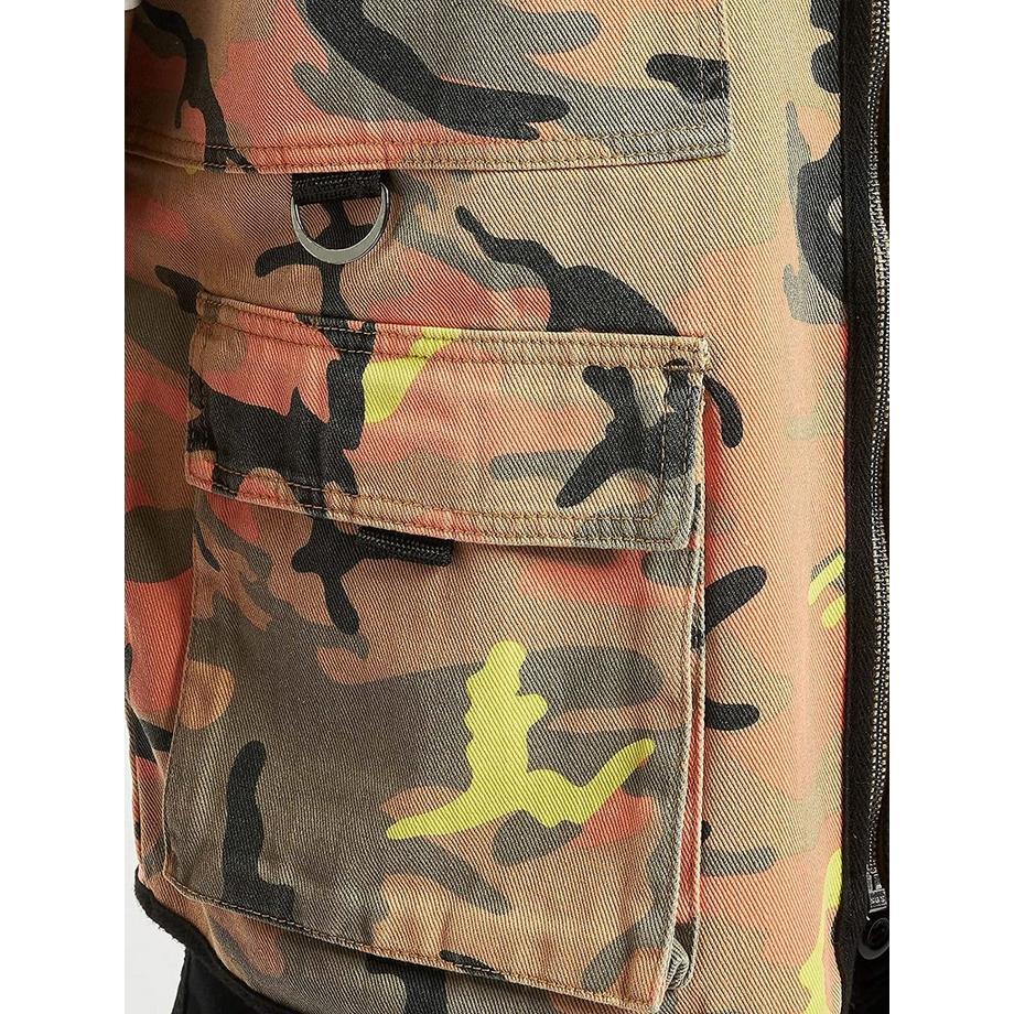 KARL KANI Camo Utility ärmellose Jacke  