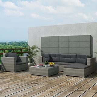 VidaXL Canapé de jardin rotin synthétique  