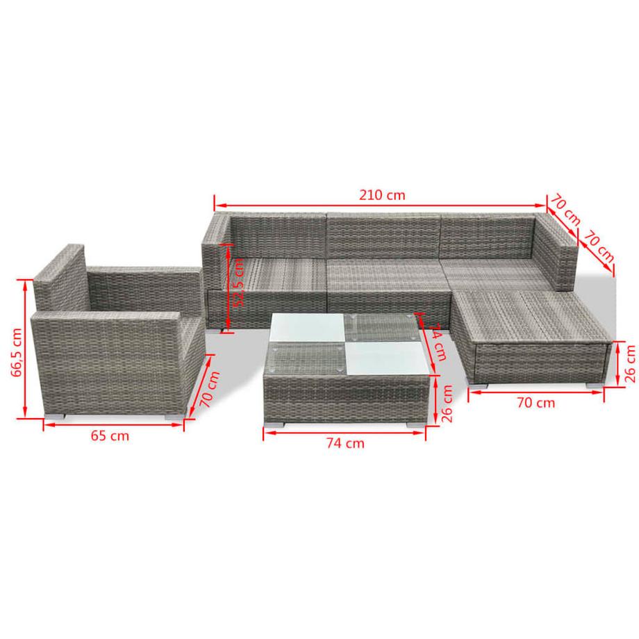 VidaXL Gartenmöbel-set poly-rattan  