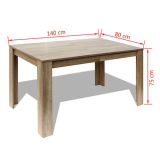 VidaXL Table de salle à manger bois d'ingénierie  