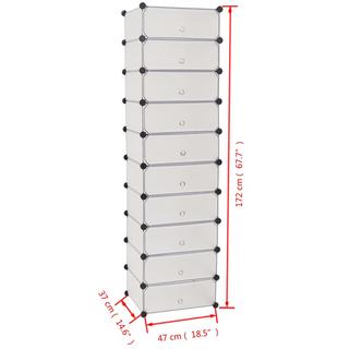 VidaXL Armoire à chaussures plastique  