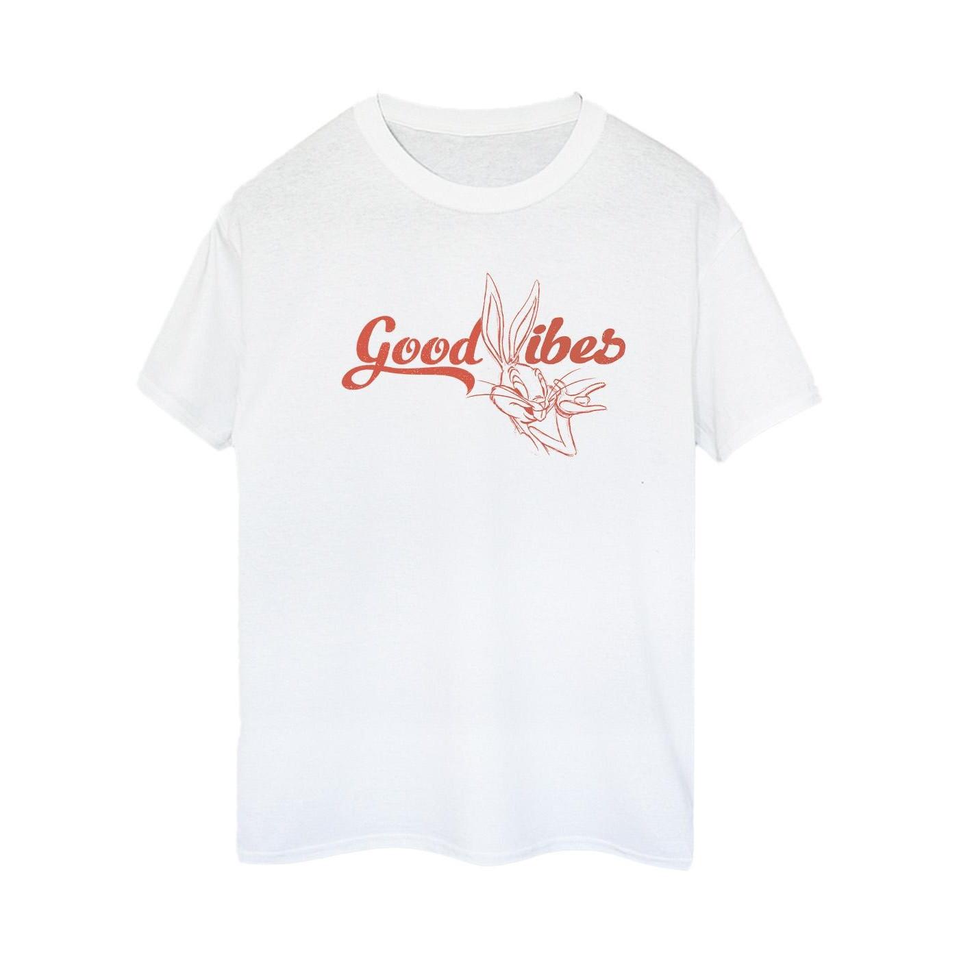 Image of Bugs Bunny Good Vibes Tshirt Damen Weiss XL