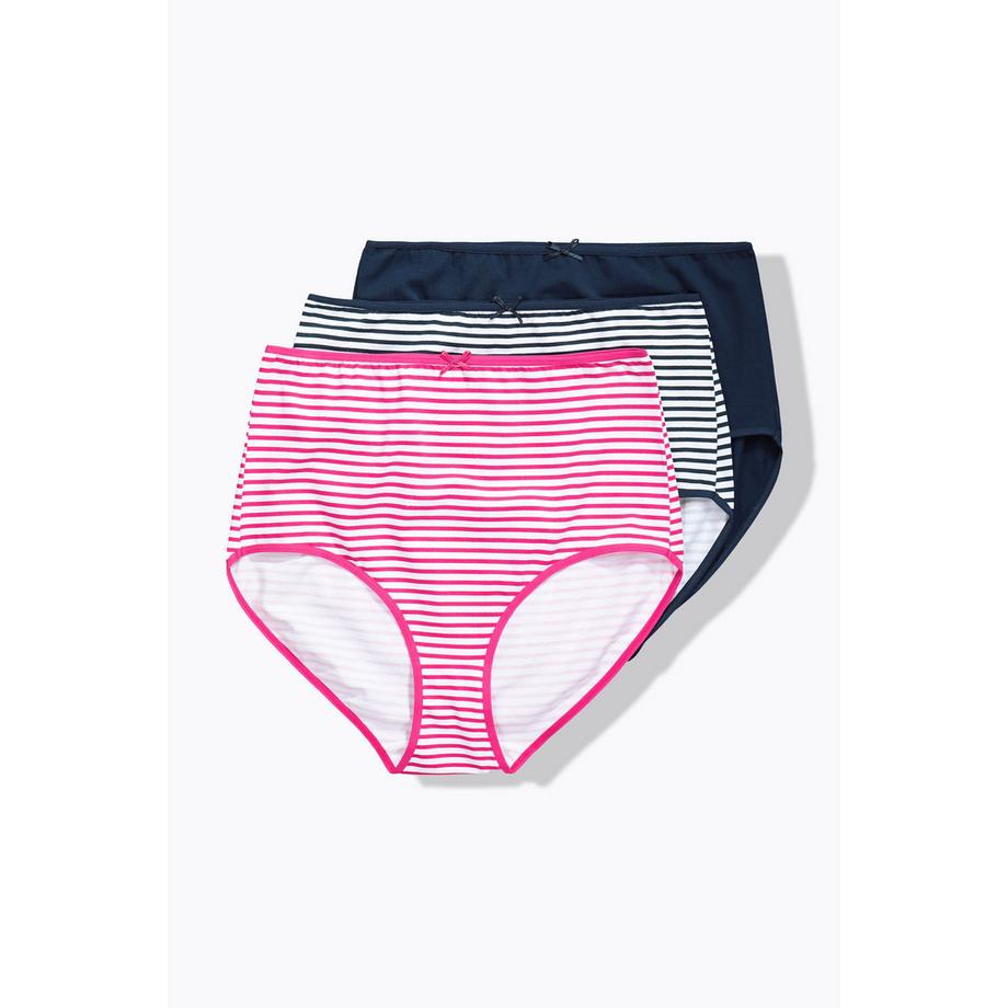 Ulla Popken Maxislips 3er-Pack Ringel  