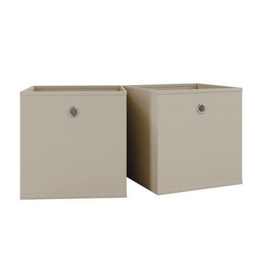 Lot de 2 boîtes pliantes Boîte pliante en tissu Boîte pliante Boîte à étagères Rangement Boxas