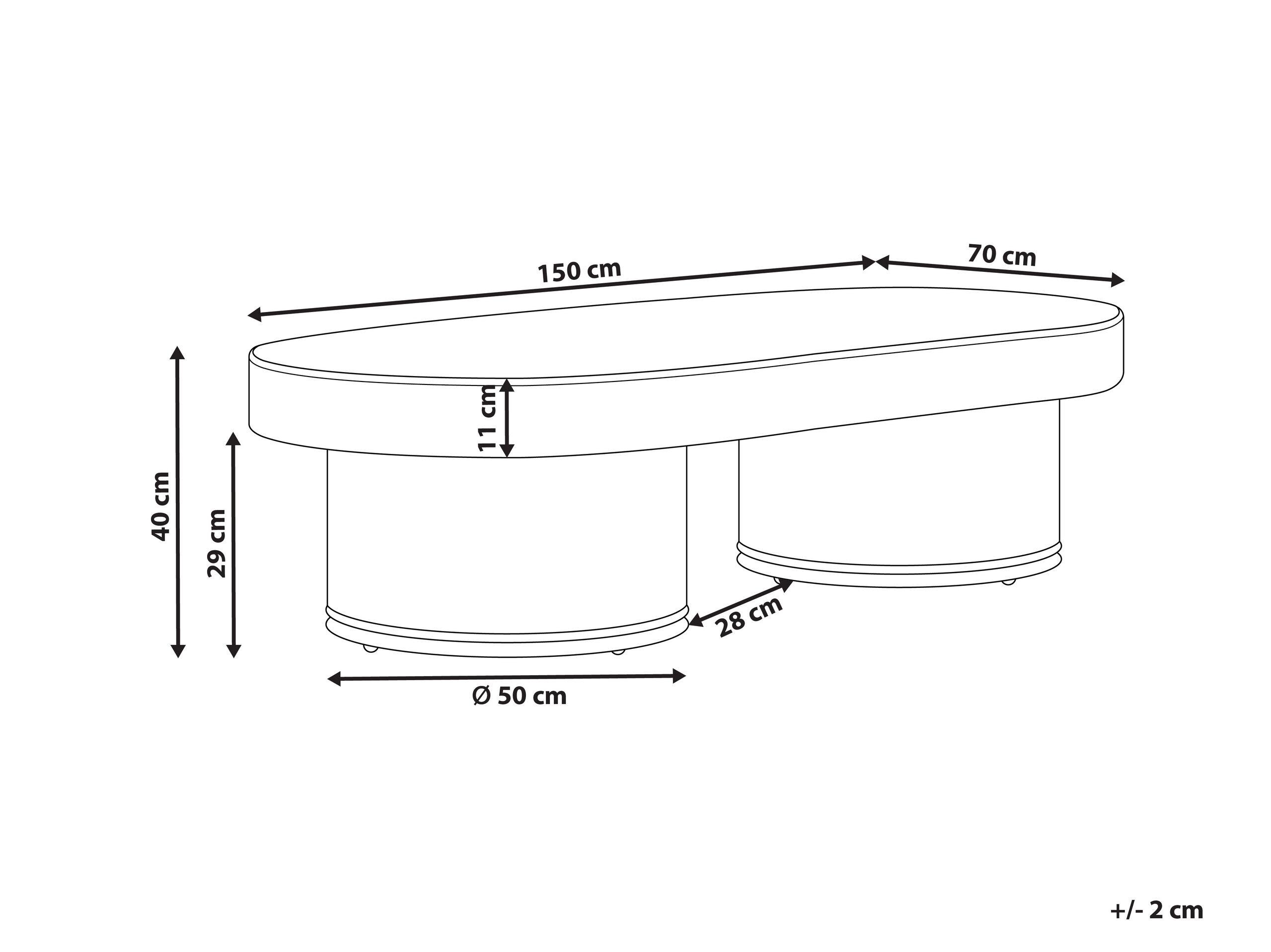 Beliani Table basse en Rotin Moderne AIROLE  