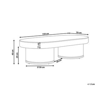 Beliani Table basse en Rotin Moderne AIROLE  