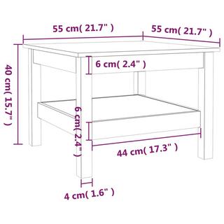 VidaXL Table basse bois de pin  