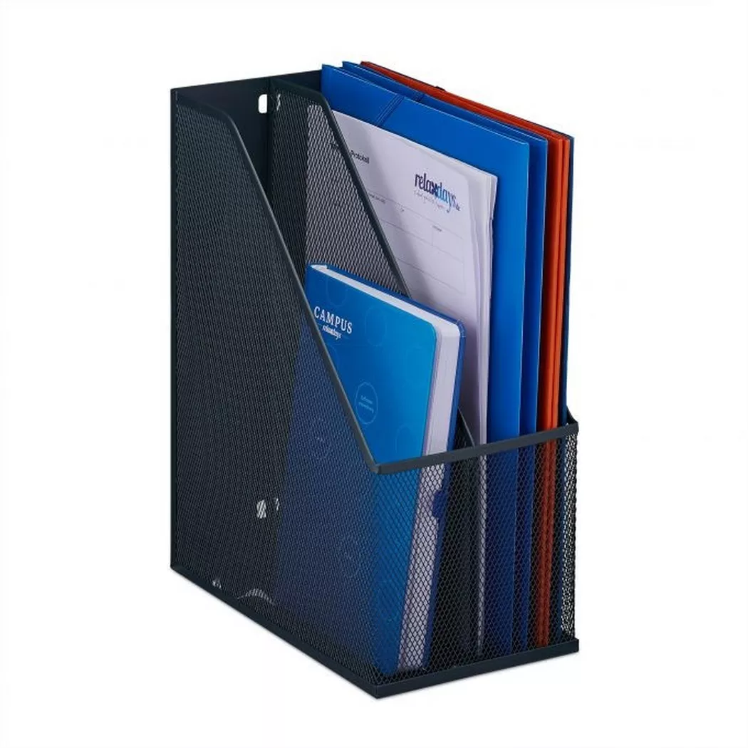 B2X - Porta riviste in rete 2 scomparti, One Size