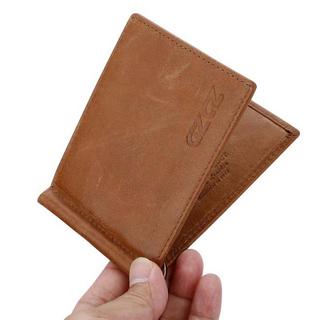 Cadorabo  Porte-monnaie en cuir en BRAUN - Porte-monnaie en cuir ultra-fin avec 6 compartiments pour cartes et pince à billets 