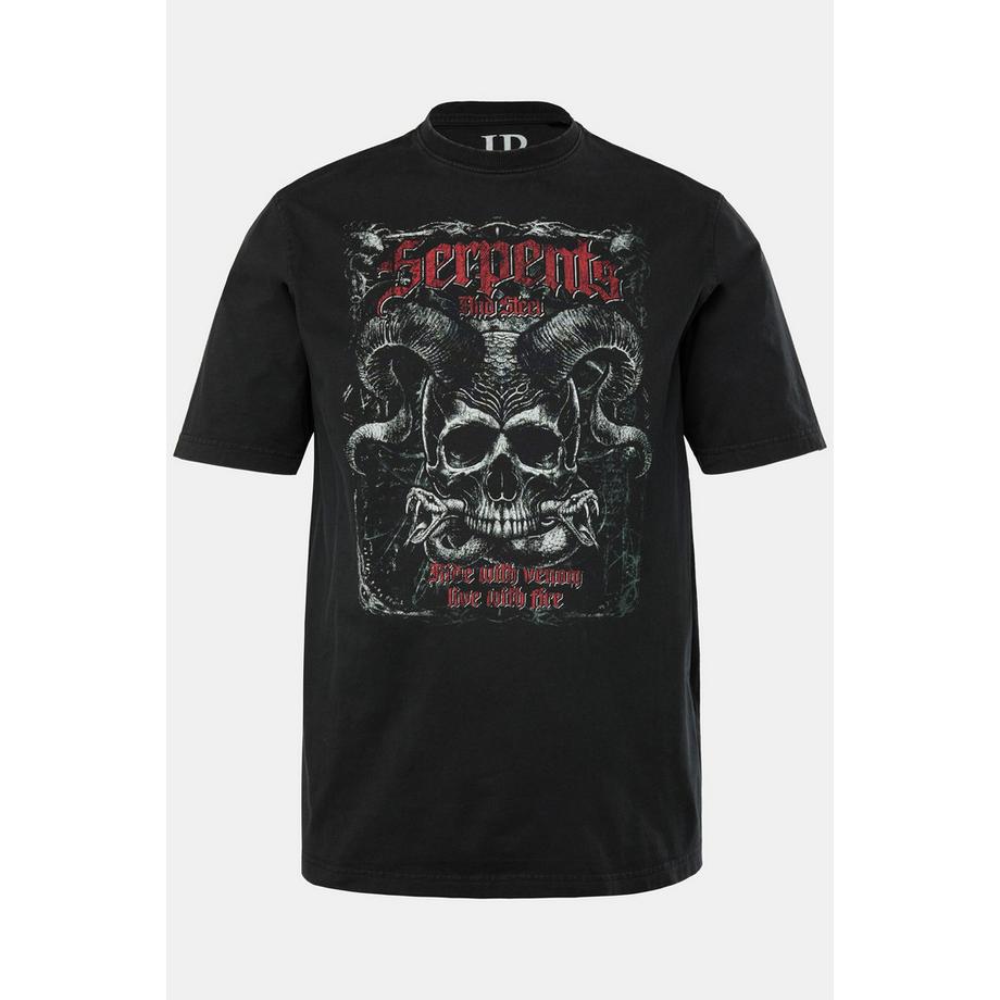 JP1880 T-shirt Manches Courtes Imprimé Poitrine Style Vintage  