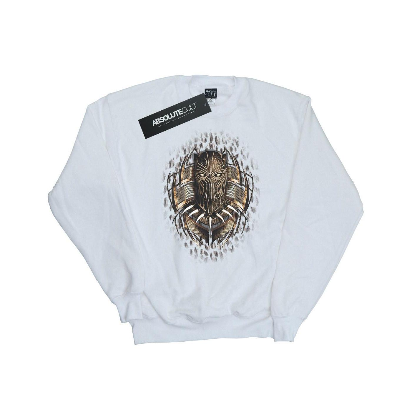 Image of Black Panther Gold Killmonger Sweatshirt Damen Weiss M