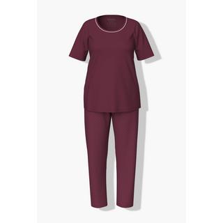 Ulla Popken Pigiama a pois girocollo maniche corte  