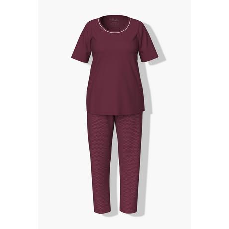 Ulla Popken Pigiama a pois girocollo maniche corte  