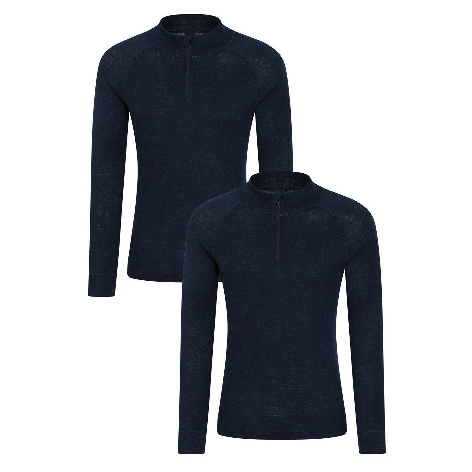 Image of Base Layer Oberteil (2erpack) Herren Marine XXL