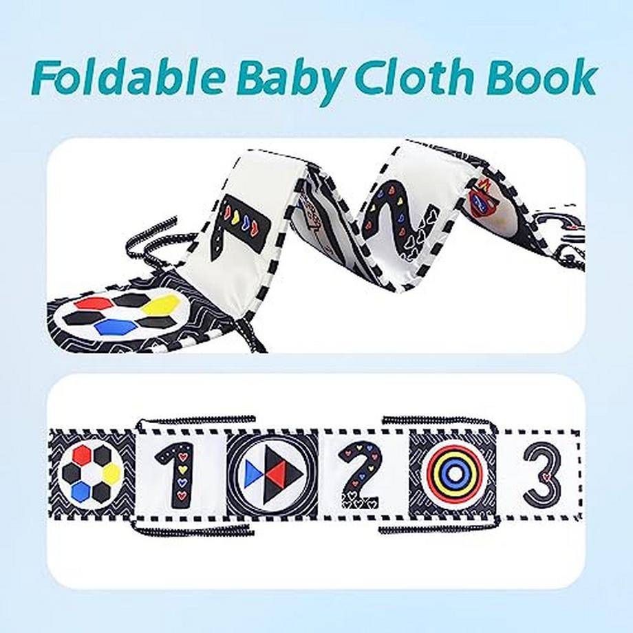 Activity-board  Kontrast Buch Baby Neugeborenen Spielzeug, Buch Baby Spielzeug, Baby Tuch Buch Spielzeug, erste Bilder für Baby Augen 
