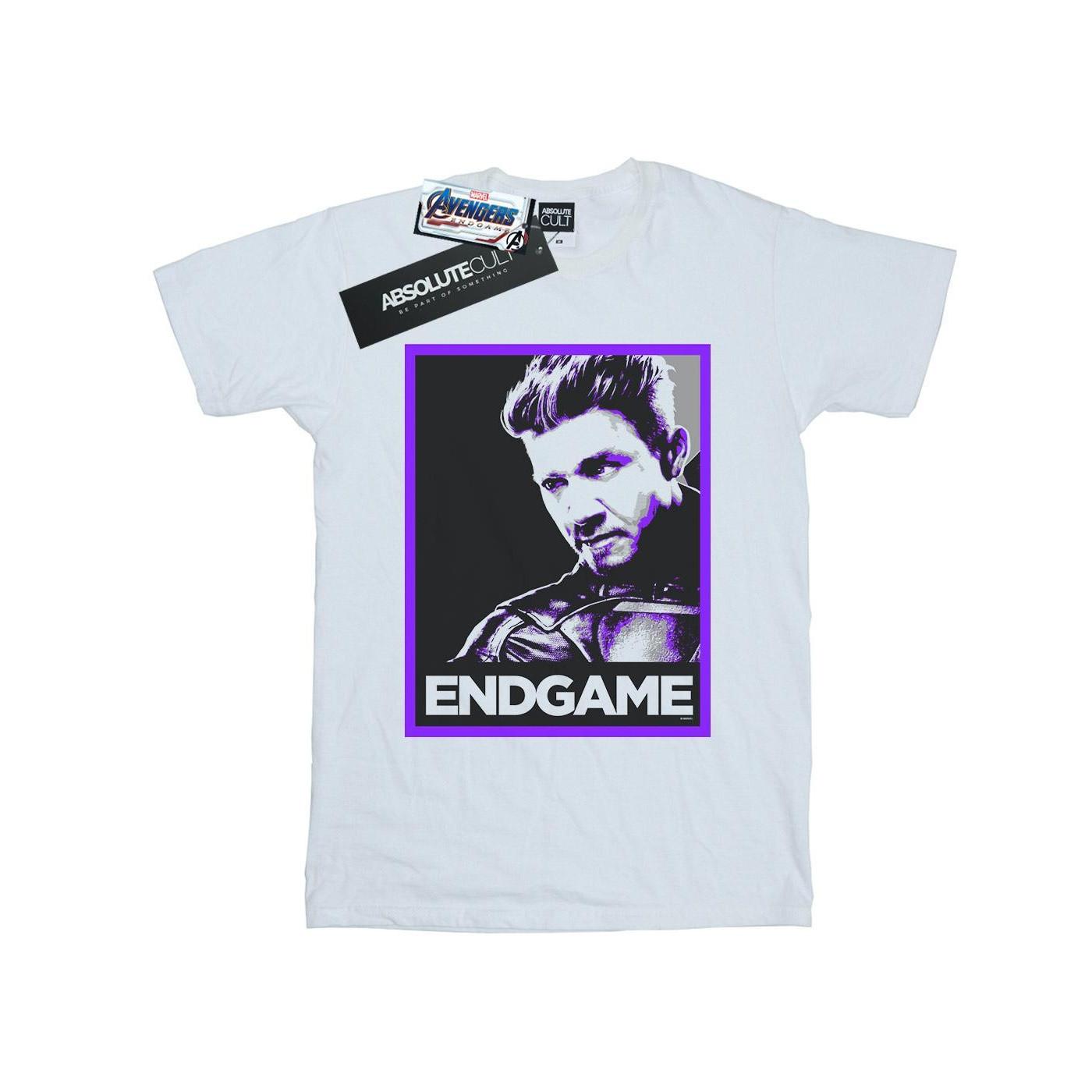 Image of Avengers Endgame Hawkeye Poster Tshirt Damen Weiss XXL