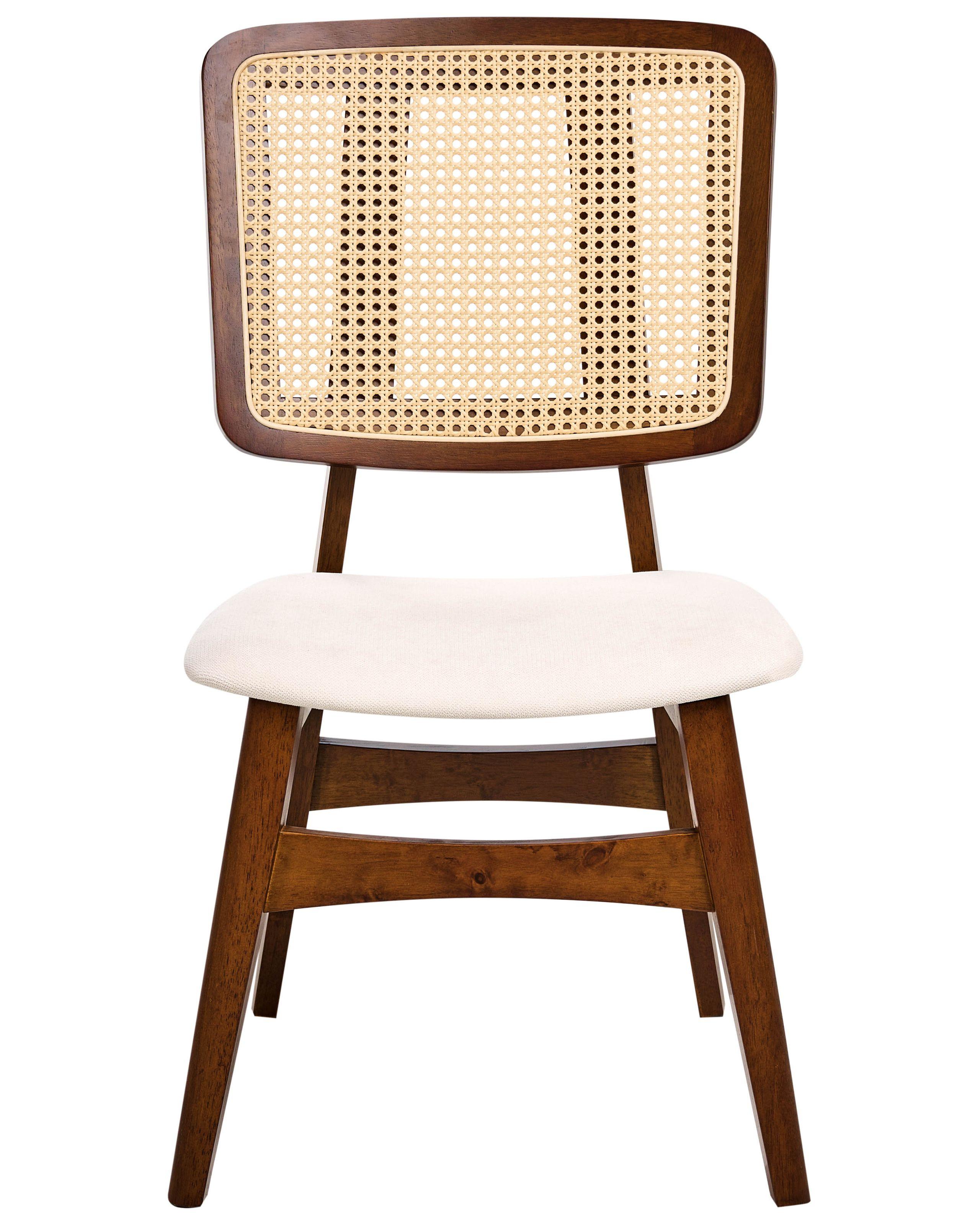 Beliani Lot de 2 chaises de salle à manger en Bois d'hévéa Rétro ALCOVA  