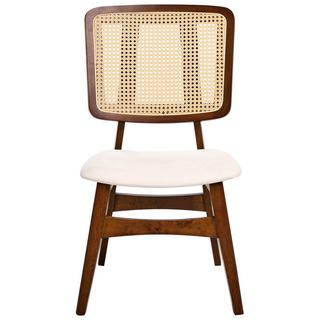 Beliani Lot de 2 chaises de salle à manger en Bois d'hévéa Rétro ALCOVA  