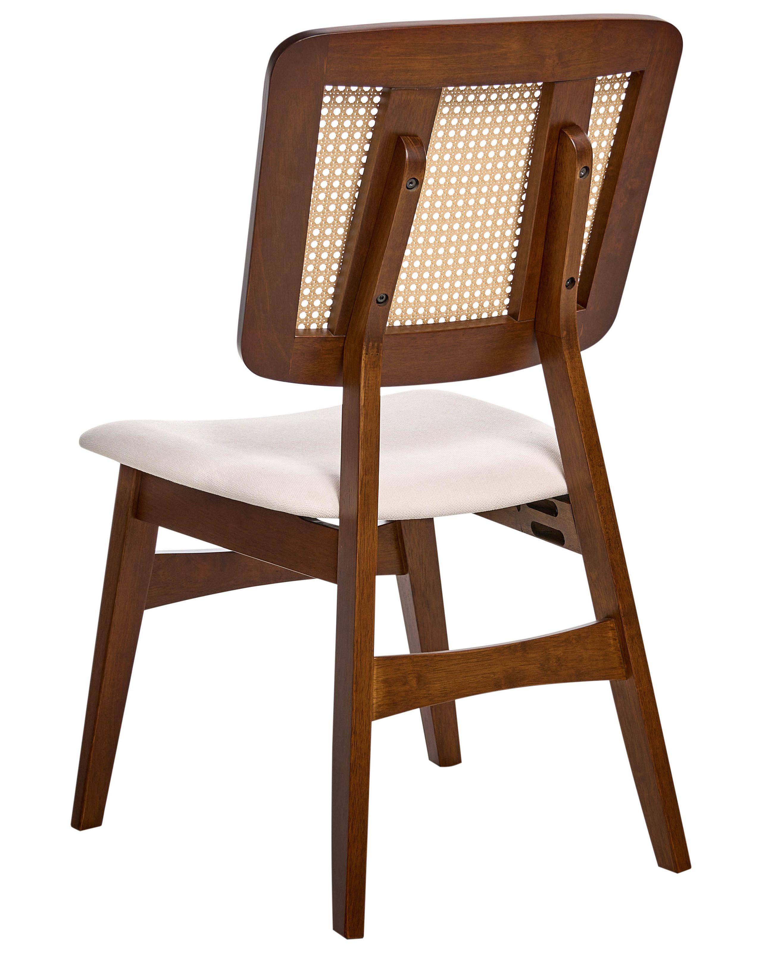 Beliani Lot de 2 chaises de salle à manger en Bois d'hévéa Rétro ALCOVA  