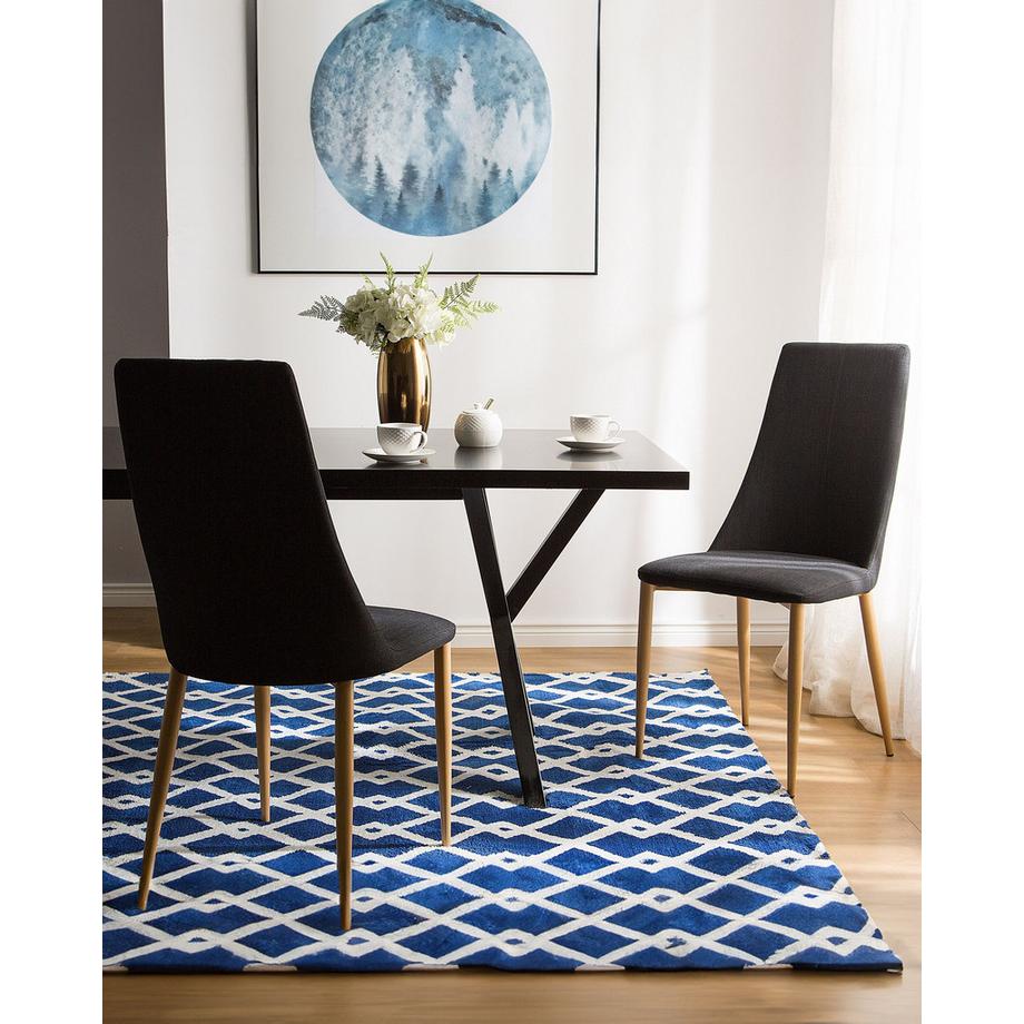 Beliani Set di 2 sedie da pranzo en Tessuto Classico CLAYTON  