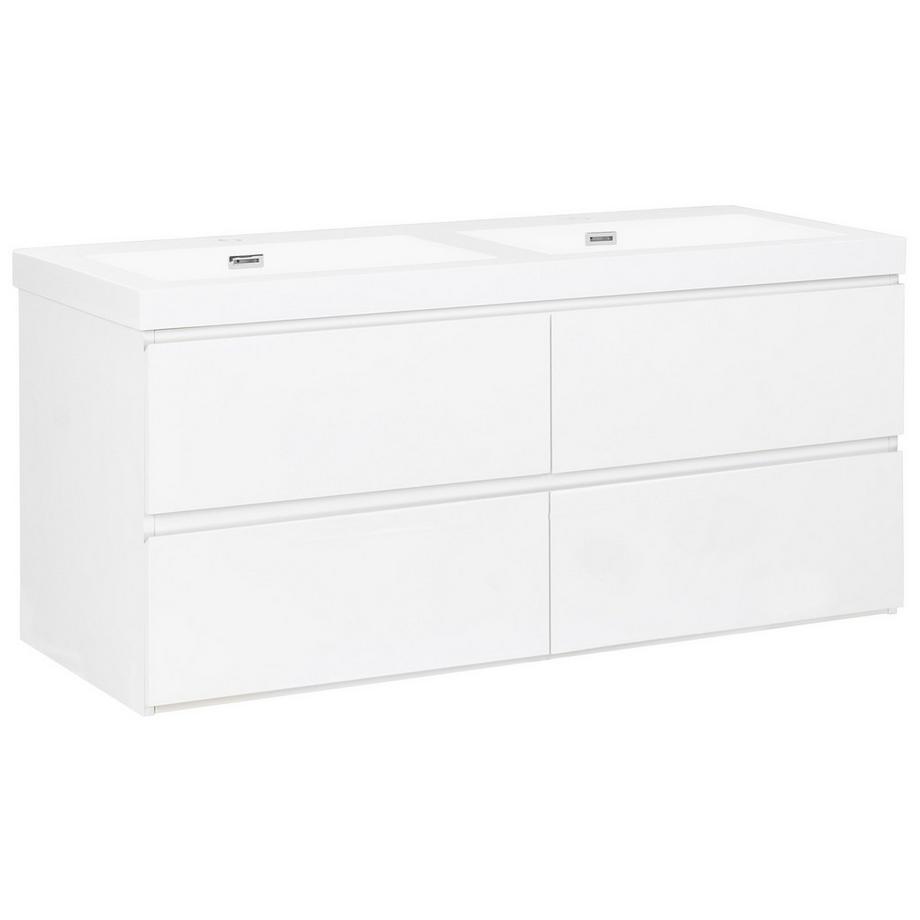 Wandmontierter Waschtischunterschrank mit Doppelwaschbecken aus MDF-Platte Modern CARDIEL