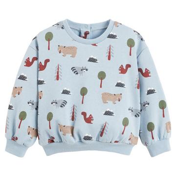 Sweatshirt mit Rundhals und Tierprint