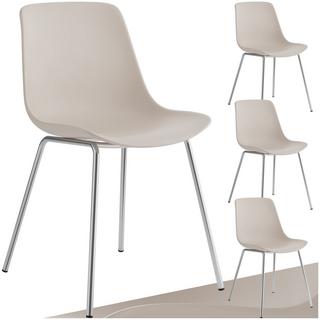 Tectake Chaises en plastique MAVE ergonomiques, 120 kg  