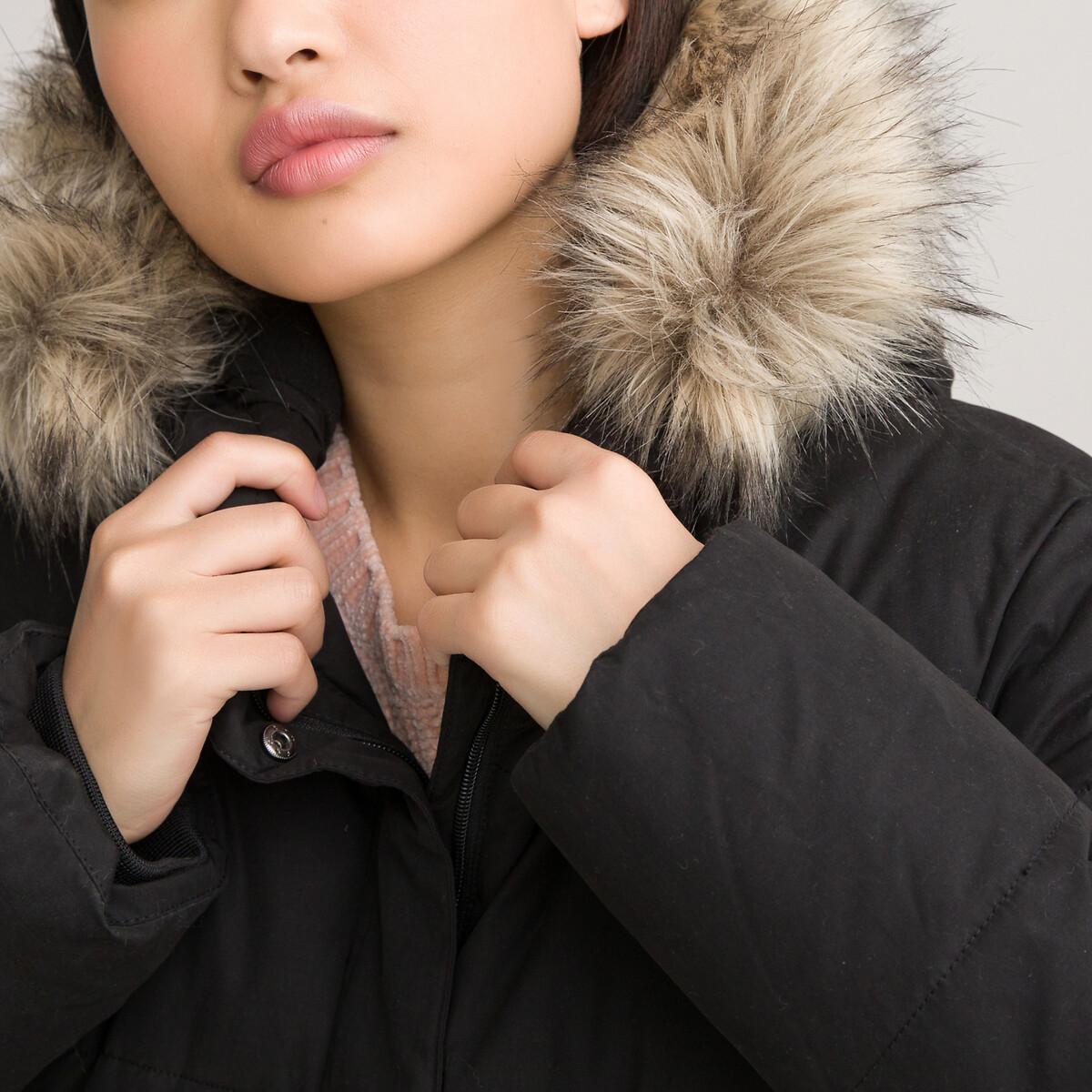Image of Gesteppte Winterjacke Mädchen Schwarz 14A