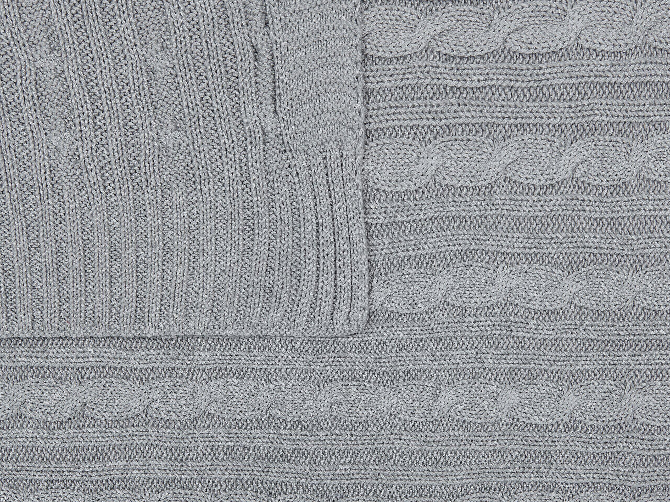 Beliani Anamur Couverture Douillette en Coton Scandinave  