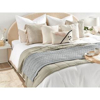 Beliani Anamur Couverture Douillette en Coton Scandinave  