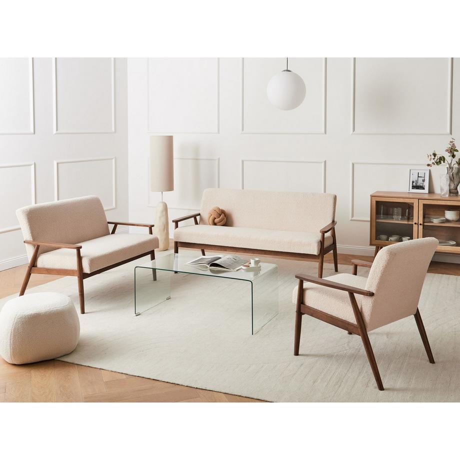 Beliani Wohnzimmer Set aus Bouclé  ESRUM  