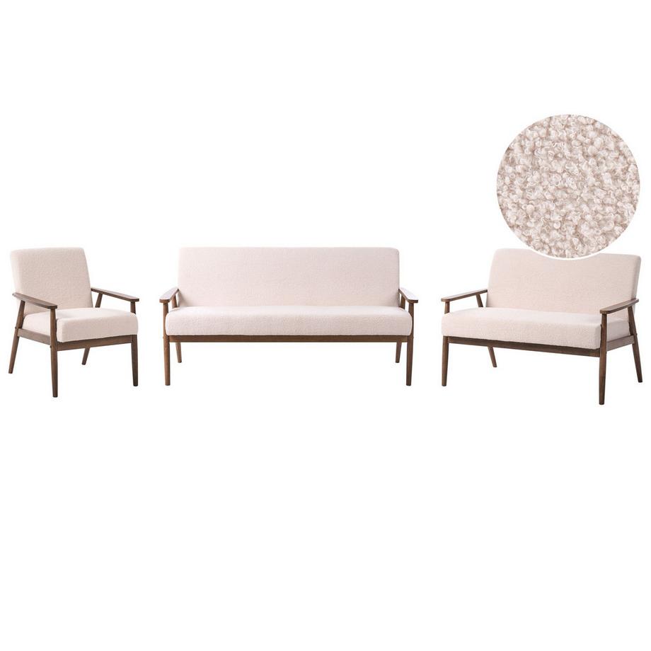 Beliani Wohnzimmer Set aus Bouclé  ESRUM  