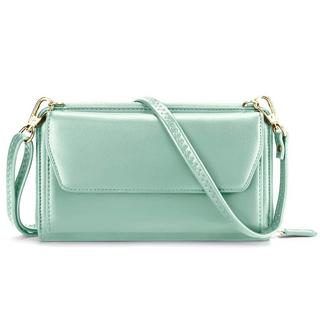 Only-bags.store Portafoglio Piccolo Scomparti Carte di Credito Tasca Telefono con Cerniera 2 Cinghie  