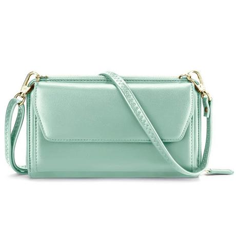 Only-bags.store Portafoglio Piccolo Scomparti Carte di Credito Tasca Telefono con Cerniera 2 Cinghie  