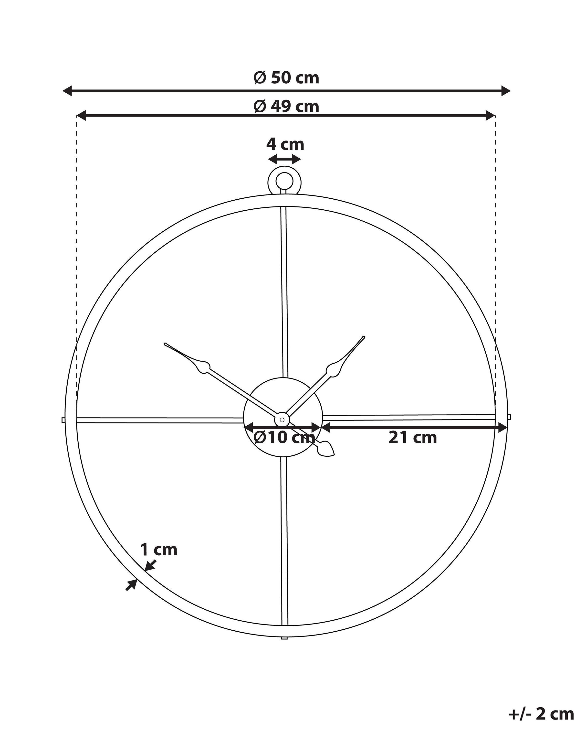 Beliani Wanduhr aus Eisen Modern ZUCHWIL  