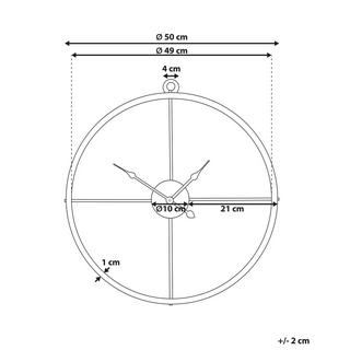 Beliani Wanduhr aus Eisen Modern ZUCHWIL  