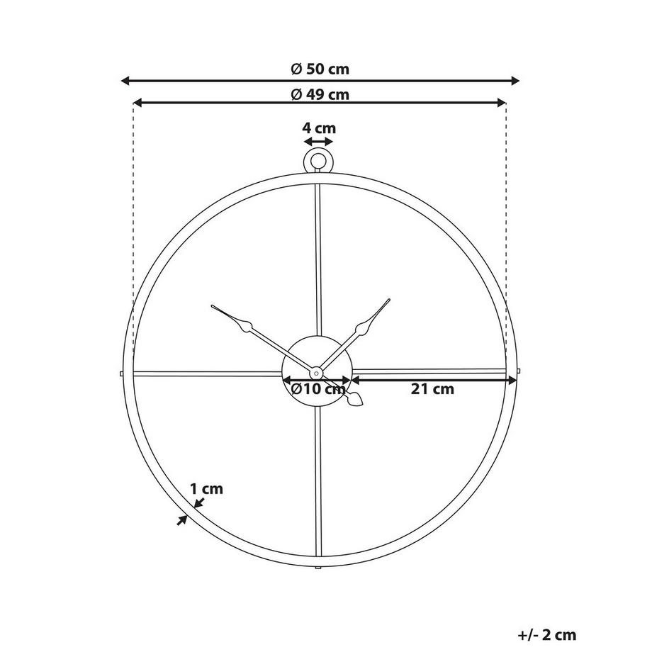 Beliani Wanduhr aus Eisen  ZUCHWIL  