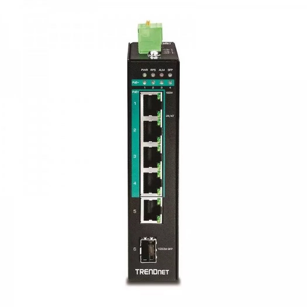 TRENDNET - I-PG541 5-Port Switch PoE+ Industrial Gigabit DIN-Rail