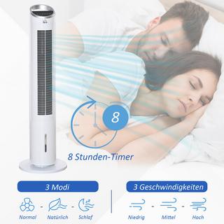 HOMCOM Refroidisseur d'air, refroidir, ABS, blanc+argenté  