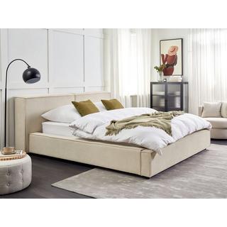 Beliani Bett mit Lattenrost aus Cord Retro LINARDS  