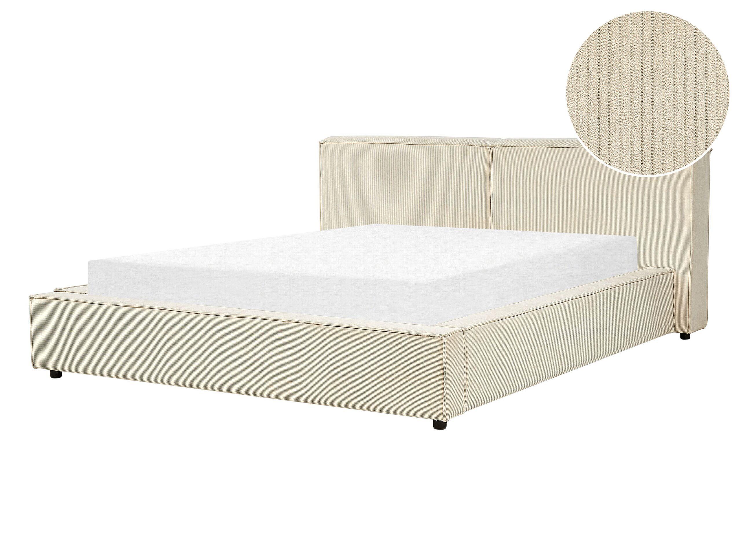 Beliani Bett mit Lattenrost aus Cord Retro LINARDS  