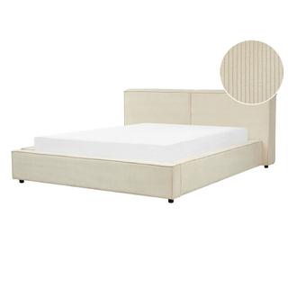 Beliani Bett mit Lattenrost aus Cord Retro LINARDS  