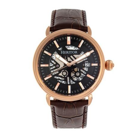 Heritor Automatic  Montre Heritor Automatique Mattias Bracelet Cuir avec Date 