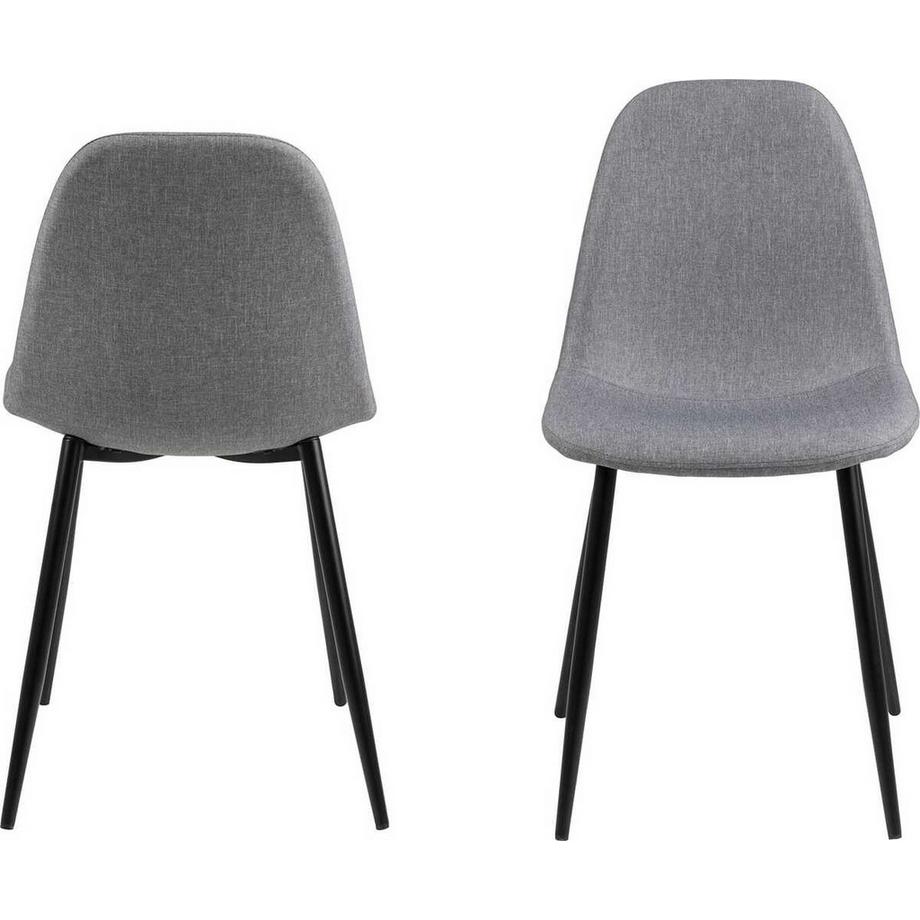 mutoni Chaise de salle à manger Lena gris clair-noir  