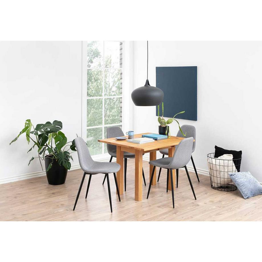 mutoni Chaise de salle à manger Lena gris clair-noir  