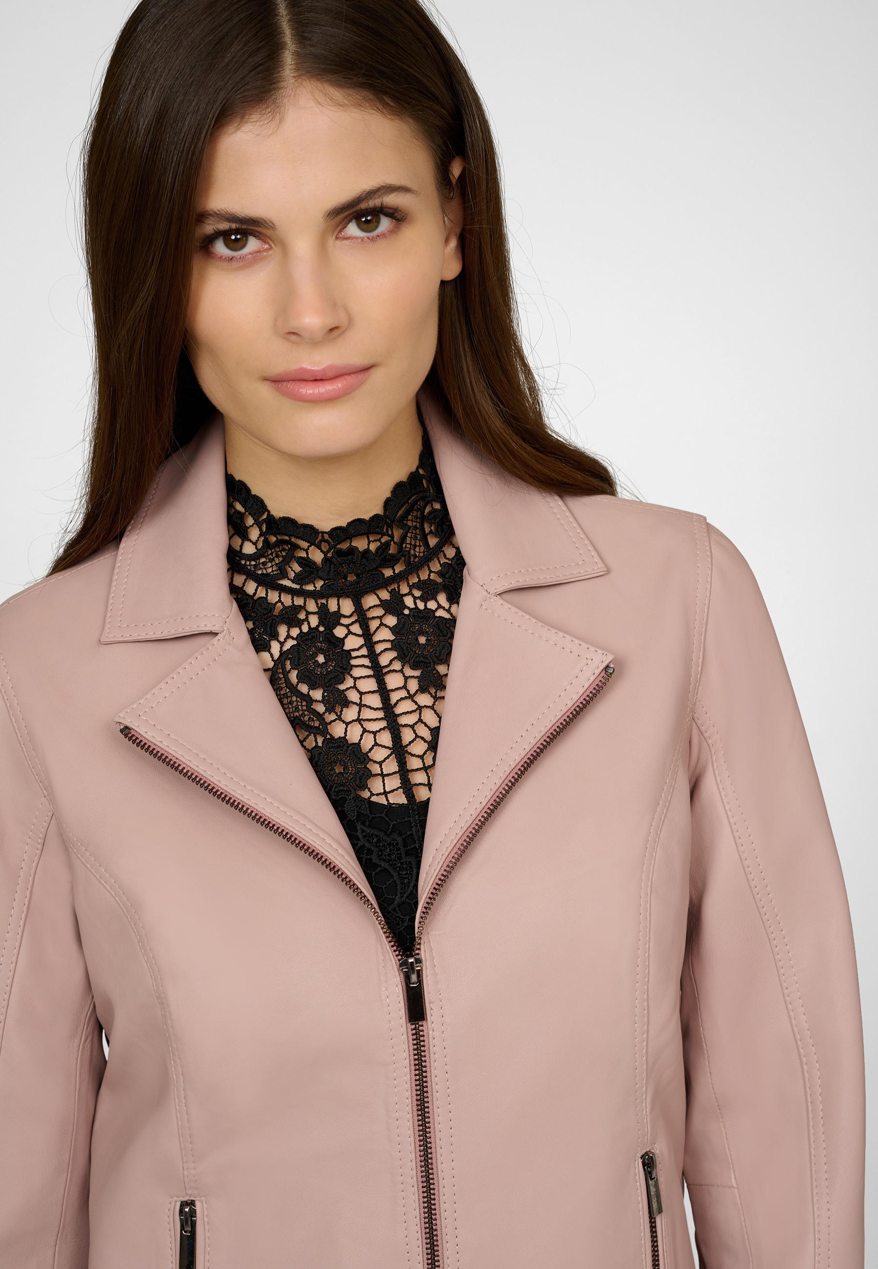 RICANO  Lederjacke Amelie, Klassischer Stil mit Reversekragen 