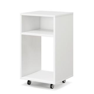 B2X Mobiler Aktenschrank Büroschrank mit 2 Offenen Regalen 33 x 30 x 58 cm Weiß  
