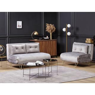 Beliani 2 Sitzer Sofa aus Samtstoff Modern VESTFOLD  